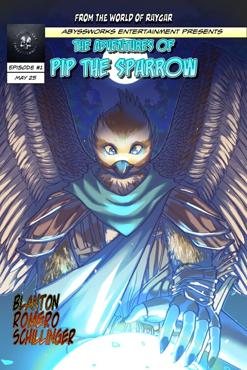 The Adventures of Pip the Sparrow Episode #1 cover: Pip reaching toward a glowing orb under a full moon